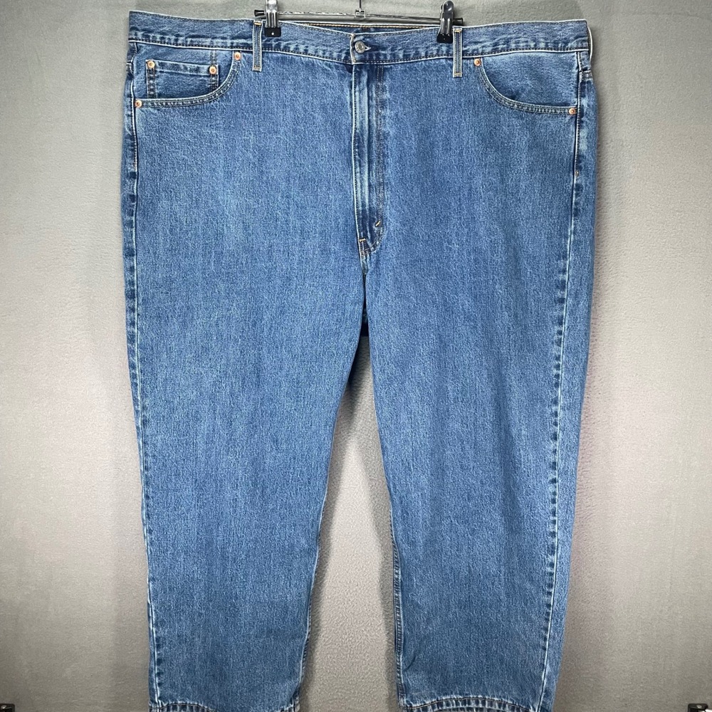 Levis 550 Relaxed Fit Jeans Mens 52x30 Blue Denim Straight Leg